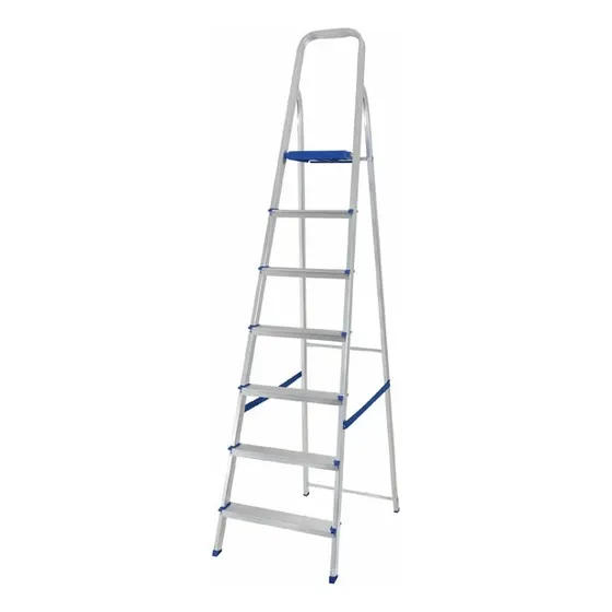 Escalera Mor Aluminio Plegable Tijera 7 Escalones 105x49x200