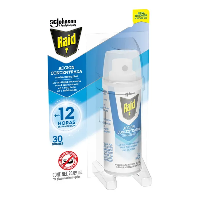 Raid Acción Concentrada Insecticida Contra Mosquitos 20.1 Ml