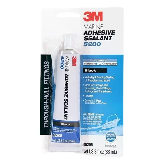 Silicon Marino 3m 5200 Negro En Barra Fuera De Borda