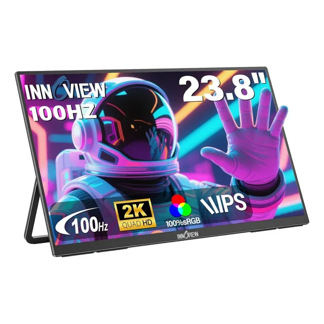 Innoview Monitor Portátil De 23.8 , De Juegos, Con Soporte.