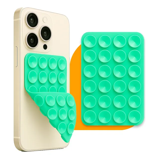 Suporte De Silicone Com Ventosa Para Celular Duplas Ventosas