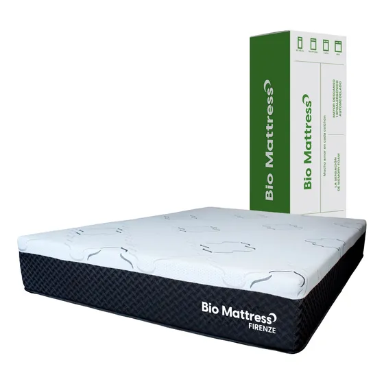 Colchón King Size Memory Foam Suave Firenze Bio Mattress Color Negro
