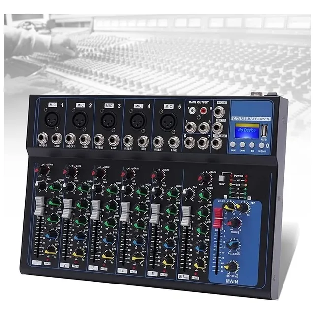 Mezcladora De Sonido Audio De 7 Canales - U2