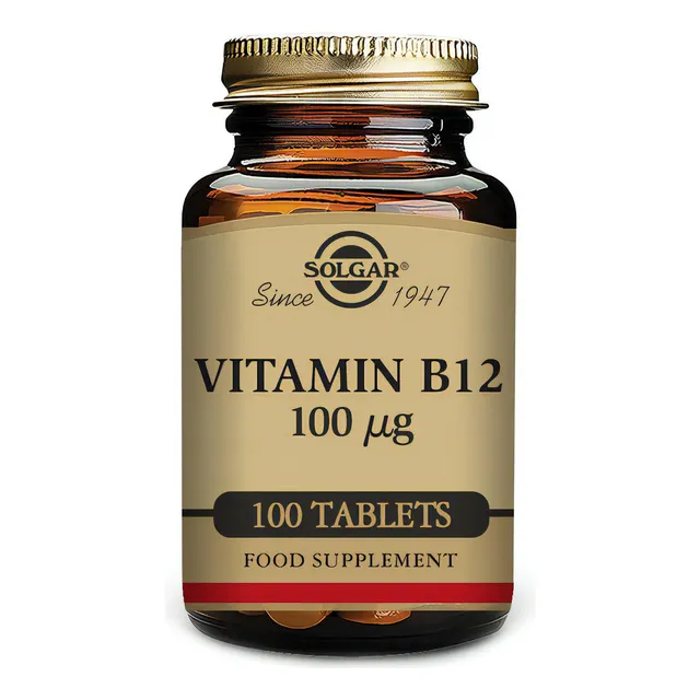 Suplemento En Comprimidos Solgar Vitamina B12 En Pote De 111g 100 Un