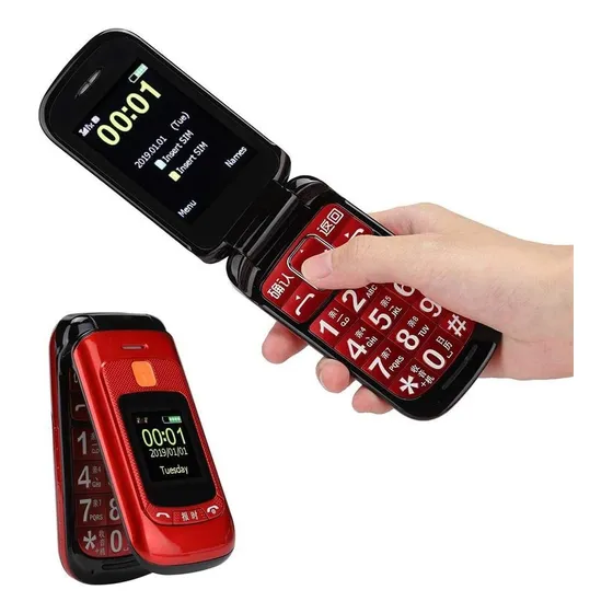 Celular Basico De Tapa Folder Para Adultos Contesta Al Abrir