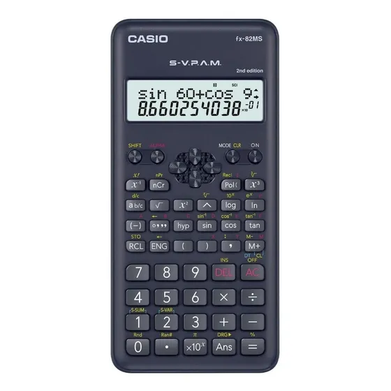 Calculadora Científica 240 Funções Fx-82ms-2-s4-dh Casio 