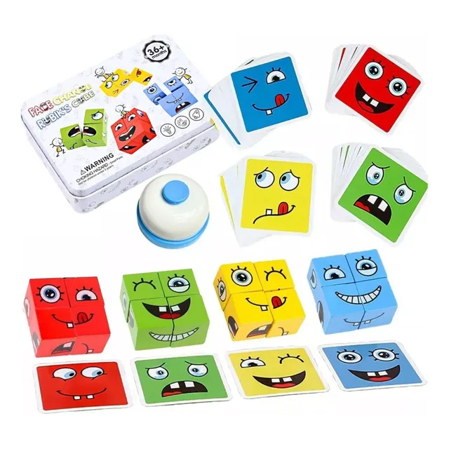 Face Change Juego De Mesa Didáctico Cubos Montessori Niños