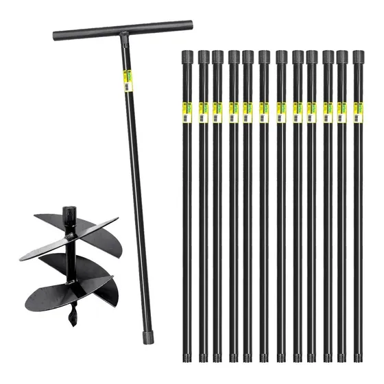 Cavadeira Trado 8 Polegada 20cm 4f + Braço + 13 Extensõe 1m