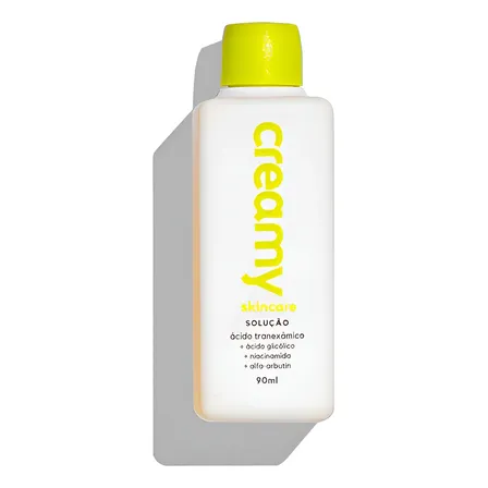 Creamy Skincare Ácido Tranexâmico 90ml Solução Clareadora Previne A Hiperpigmentação De Manchas Solares Trata Acne E Melasma Todos Os Tipos De Pele Uso Noturno Todo Tipo De Pele
