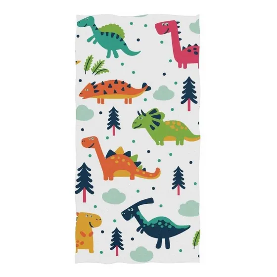 Juego Toalla Mano Dinosaurio Cocina Algodon Para Niña X
