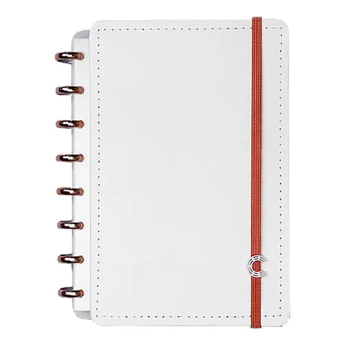 Caderno Inteligente All White Tam. A5 Discos Rose Gold