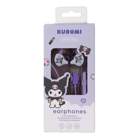 Auriculares Tipo C Kuromi