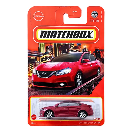 Carrito de hierro miniatura Matchbox para Nissan Sentra 1:64 para el Nissan Sentra 2016