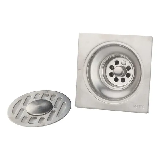 Centro Piso Para Baño 4  Anti-olor Acero Inoxidable 