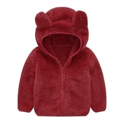 Jaqueta Infantil Menino Urso Inverno Fleece Plush Inverno