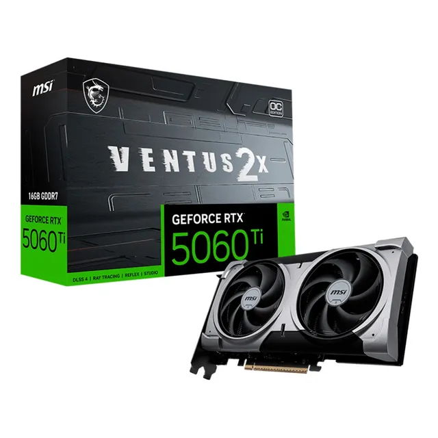 Tarjeta De Video Msi Rtx 5060 Ti Ventus 2x Oc Plus 16gb Gddr
