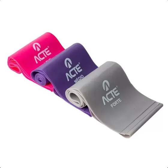 Kit Faixas Em Látex Band 3 Intensidades - Leve Médio Difícil
