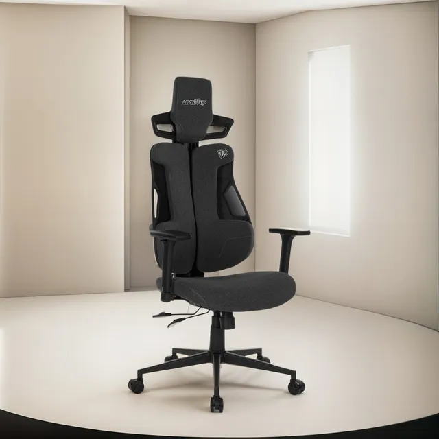 Silla Gamer Level Up Zeus Pro Adaptación Lumbar Ergonomica Color Negro