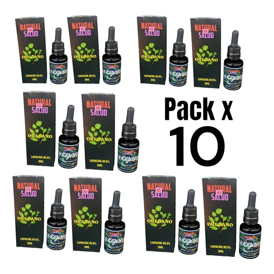 Aceite De Oregano Ntural Es Salud En Frasco 30ml Pack X 10
