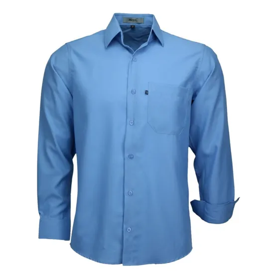 Camisa Amil Microleve Não Amassa Manga Longa Com Bolso Luxo