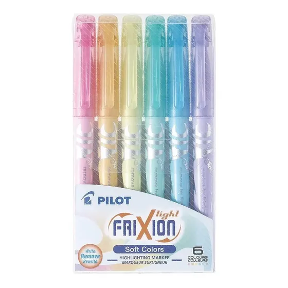 Frixion Light Pastel Pilot X 6 Und. Destacador Borrable