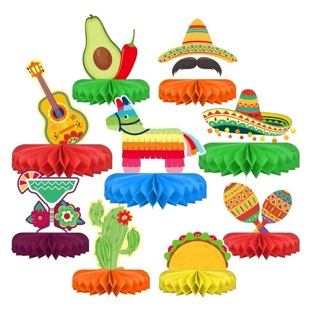 Decoración De Fiesta Mexicana Auténtica Para Centro De Mesa,