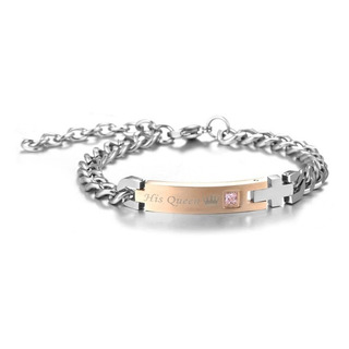 Pulseira Para O Casal Coroa King E Queen De Aço Inoxidável Pulseira Para O Casal Coroa King E Queen De Aço Inoxidável