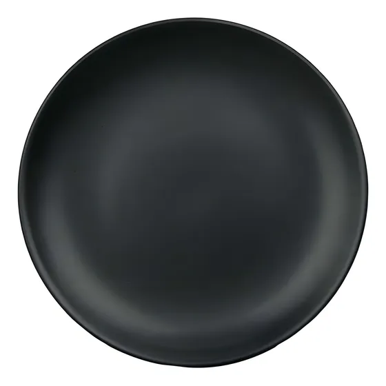 12 Platos Trinches Extendido Cerámica Color Matte 26 Cm Color Negro Pretto Matt