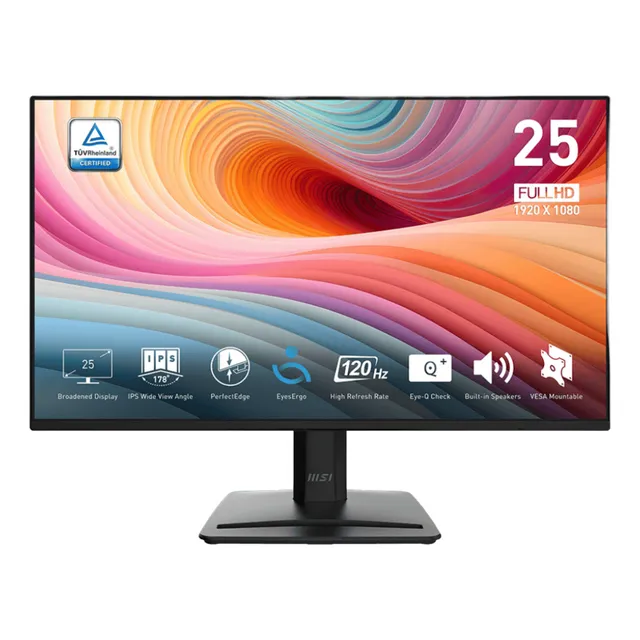 Monitor Gamer Msi 25 Mp252 Ips 120hz Fhd Hdmi + Dp Color Negro 110v