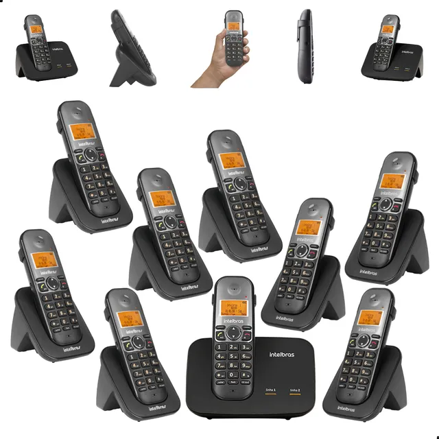 Mini Pabx Sem Fio 2 Linhas Bina Ts 5150 + 8 Ramal Intelbras