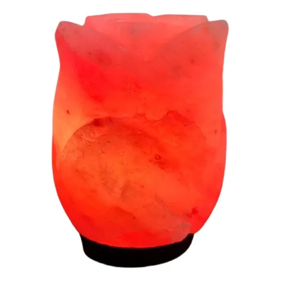 Lampara De Sal Del Himalaya- Forma De Rosa