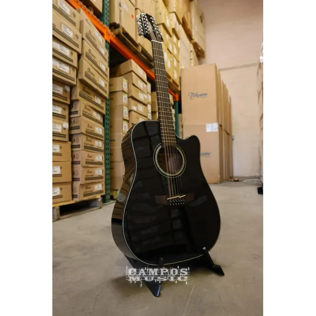 Docerola Takamine Gd30ce-12 Blk Negro Diestro Palo De Rosa