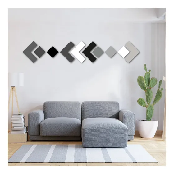 Cuadro De Madera Calado Mdf Moderno Abstracto Mix Decorativo IMBACK Color Degrade