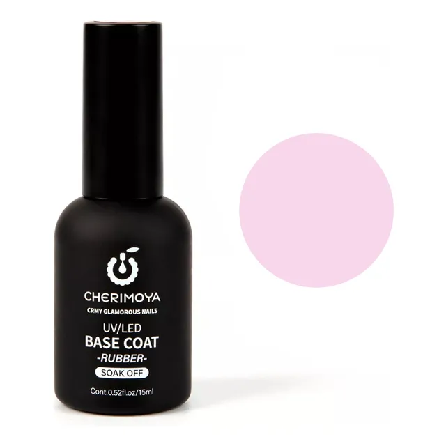 Base Coat Permanentes Rubber Color 15ml- Cherimoya
