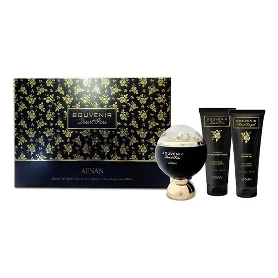 Conjunto Afnan Souvenir Desert Rose, 3 peças para senhora