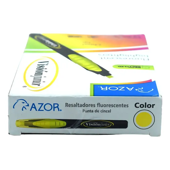 Marcatexto Fluorescente Amarillo Azor Vision Junior Pack /v