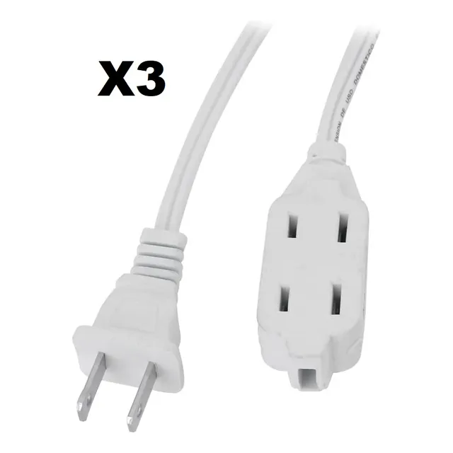 3 Extensión Electrica Corriente Casa De 5 Mts X3