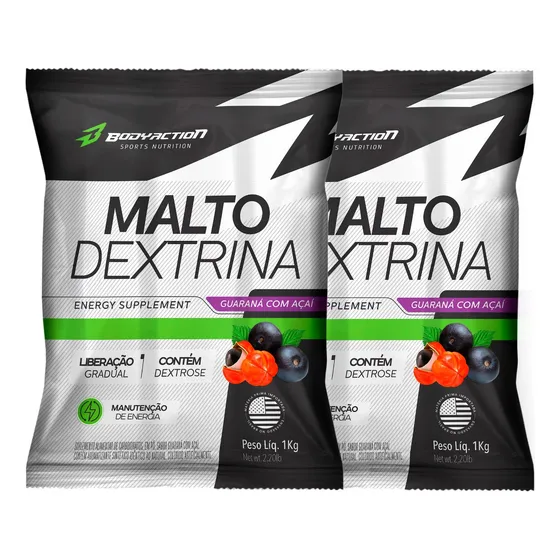 2x Maltodextrina Malto Dextrin 1kg - Bodyaction