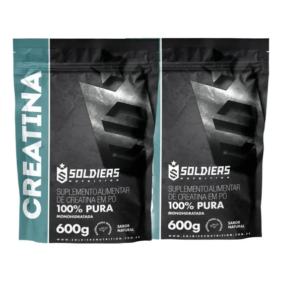Creatina Soldiers Nutrition em pó Sem sabor x 1kg 2 un
