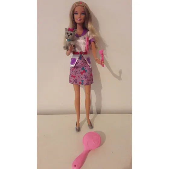 Barbie Veterinaria Con Perrito Mascotas Original Mattel