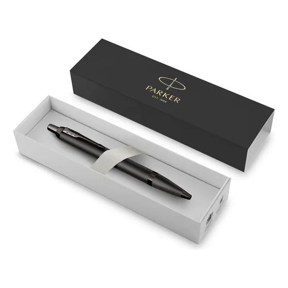 Boligrafo Parker Im Negro Mate Personalizado En Estuche Color De La Tinta Azul