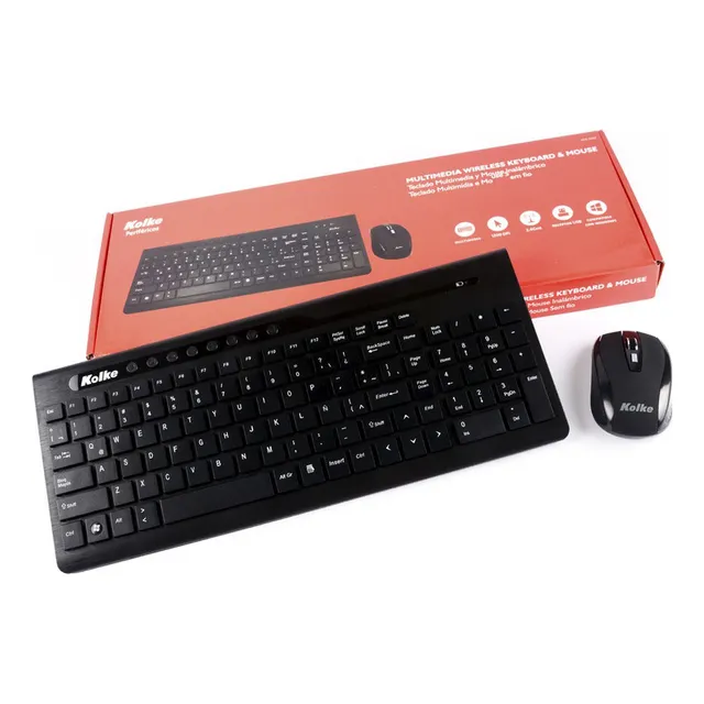 Teclado + Mouse Inalámbrico Logitech Mk235 Negro - Goldin 
