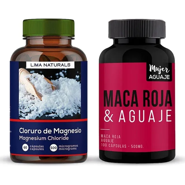 Cloruro De Magnesio + Maca Roja &aguaje Mujer Aguaje