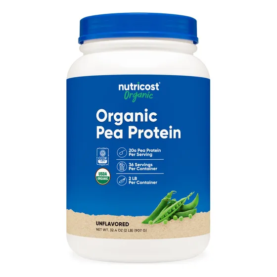 Proteína De Guisante En Polvo Nutricost Organic 907 G Sin Sa
