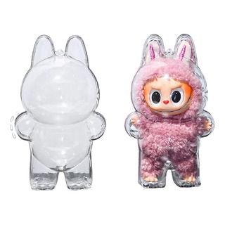 Labubu Muñeca Peluche Carcasa Protectora Transparente 2pcs Labubu Muñeca Peluche Carcasa Protectora Transparente 2pcs