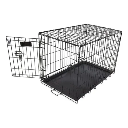 Caixa De Arame Cercado Gaiola Para Cães E Gatos Até 14 Kg Preto