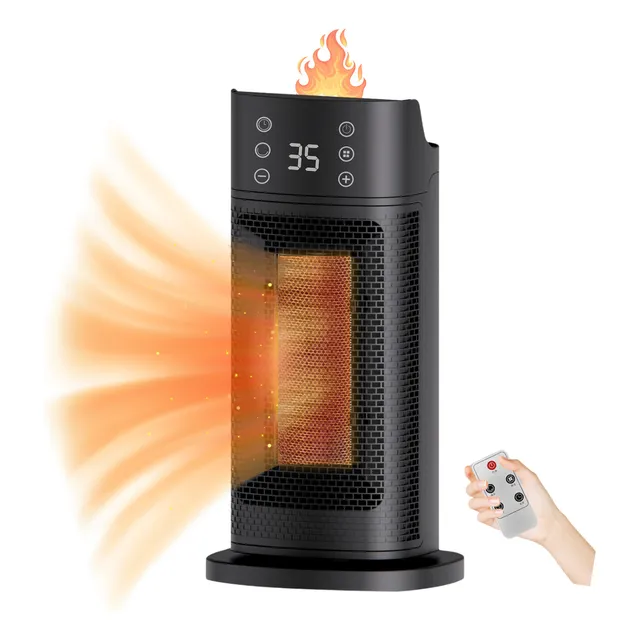 Cgyi Calefactor Eléctrico Calentador De Aire 3 Niveles 2000w Con Remoto, Calefaccion Electrica