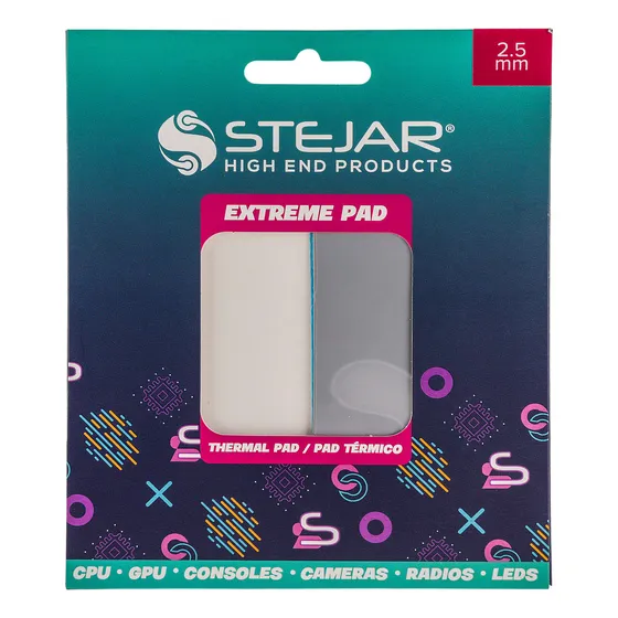 Stejar Thermal Pad 95x45x2.5mm Extreme Alto Rendimiento Color Gris