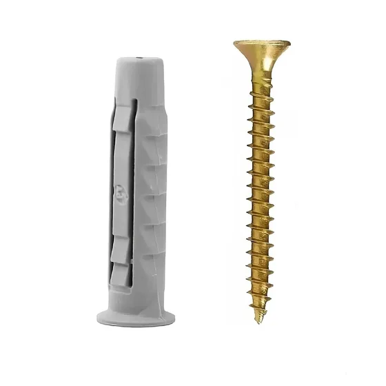 Tarugo Py Espyga 100% Nylon 8mm + Tornillo X 50 Unidades