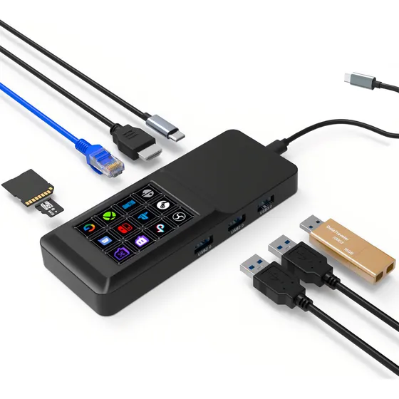 Docking Hub Hdmi Usb-c Tela Streamdeck Touchscreen - Dorn